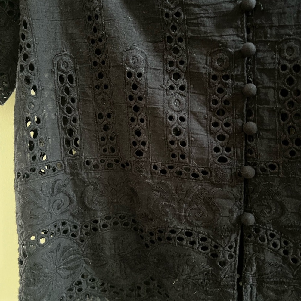 Eri + Ali Anthropology, Aislynn Navy Blue Button Up Blouse M medium - Picture 5 of 6